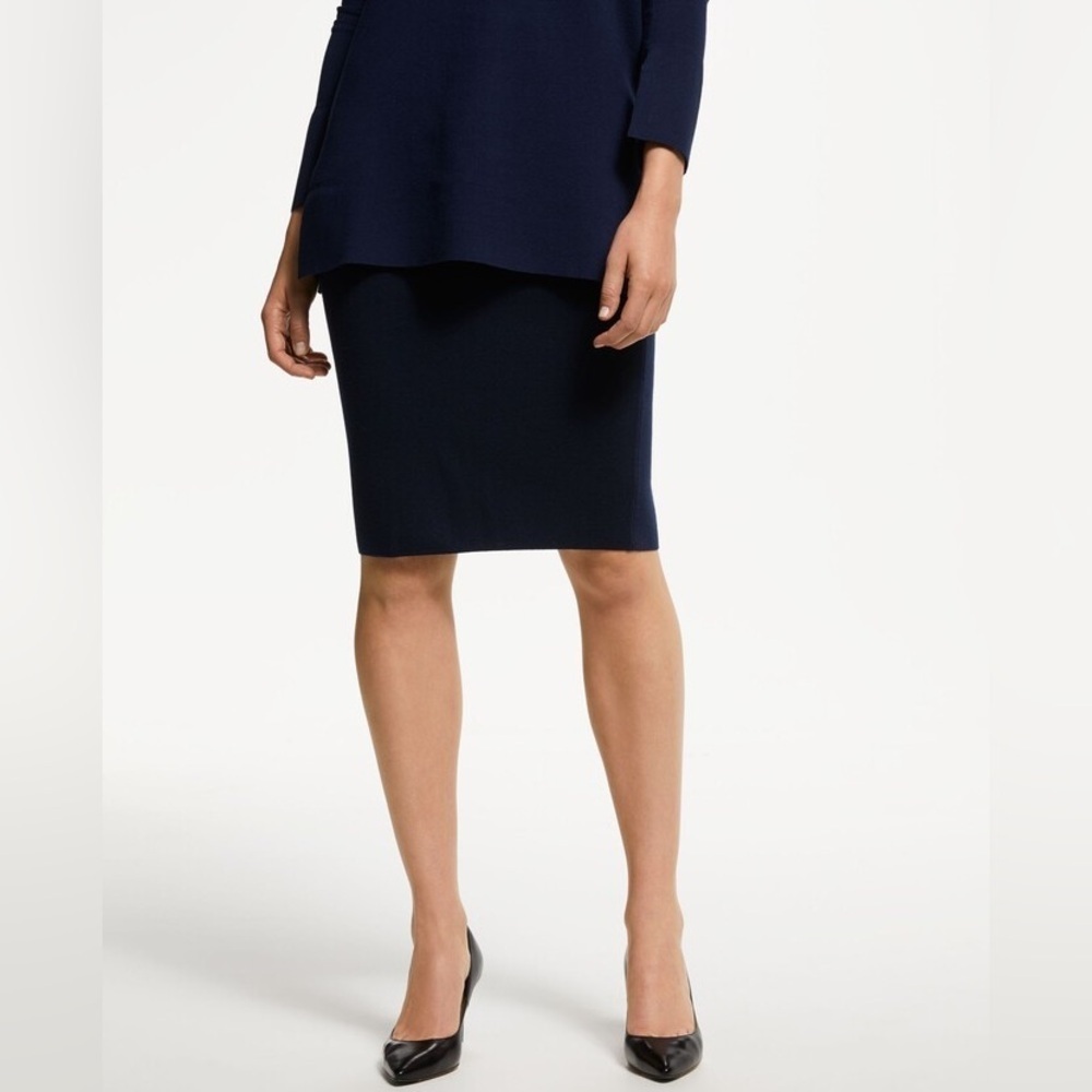 NWT Winser London Milano 100% Merino Wool Career office Pencil Skirt Grey Small